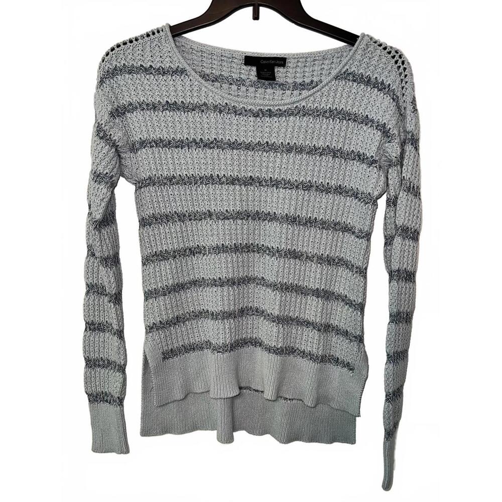 Calvin Klein Jeans Lightweight Striped Sweater - Size M